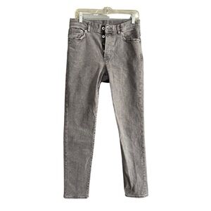 H&M & Denim women  button fly gray slim size 30 jeans.